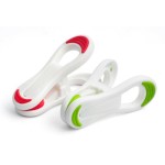 30 soft-handled clothespins, multi-functional clips, with rubber bag